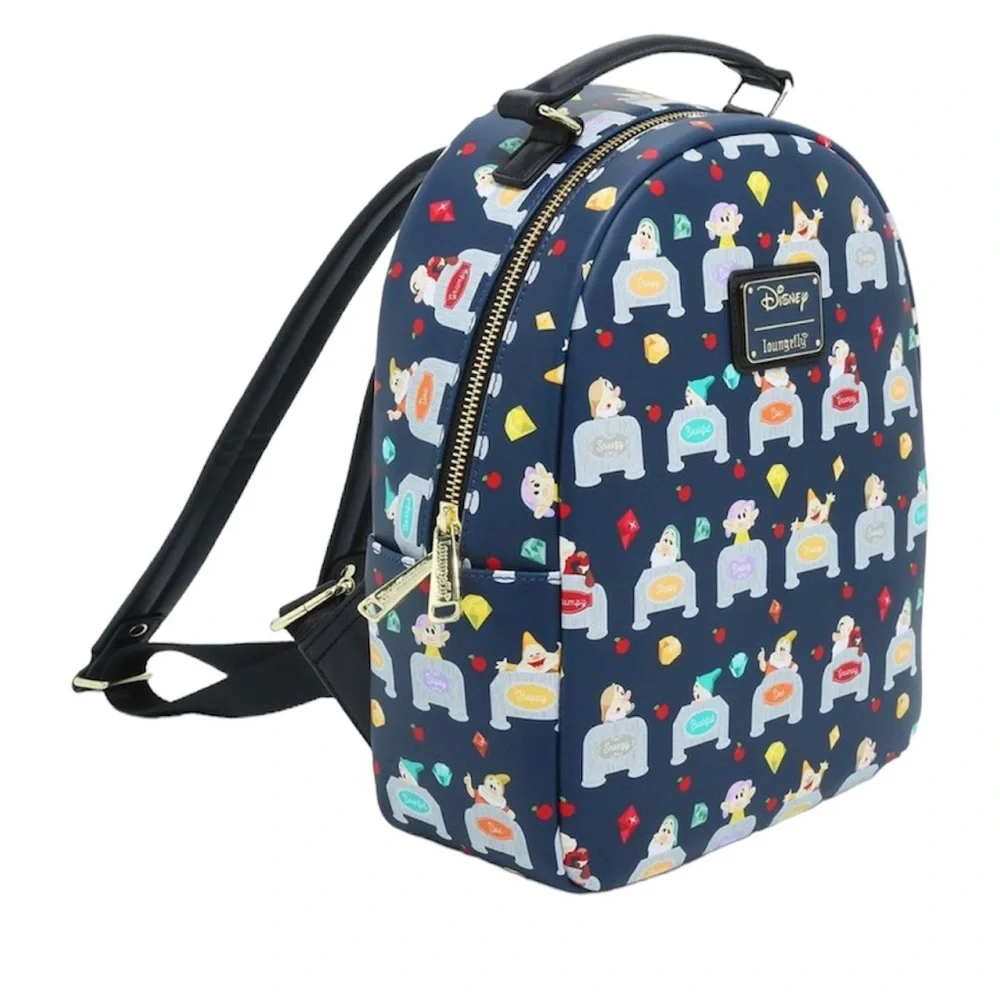 Loungefly Disney Snow White and the Seven Dwarves Allover Print Mini Backpack